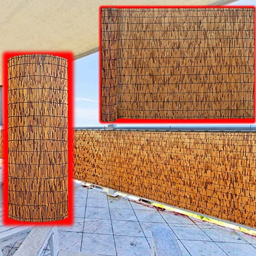 Bambus-Sichtschutzzaun, Sichtschutzrolle für Garten, Outdoor-Dekoration, 1,2 m x 4,3 m, natürlicher Zaun für Terrasse, Restaurant, Hotel, Galerie, Sichtschutzwand, 6,5 m hoch