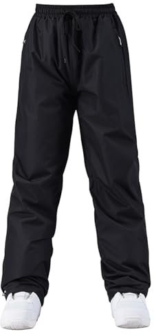 skianzüge für Damen, Skihose Damen Winddicht Gefüttert Snowboardhose Winterhose Baggy Warm Schneehose Outdoorhose Wasserdicht Winter Softshellhose Große Größen Ski Hosen Fahrradhose