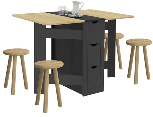 IDMarket - Table Console Pliable EDI 2-4 Personnes 103 x 76 cm