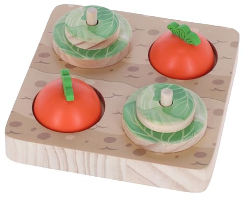 Kerbl Pet Giocattolo per Imparare e Pensare Veggie, 15 x 15 x 6 cm, Giocattolo per Conigli, Giocattolo per Conigli, Giocattolo per Roditori, Legno, Coniglio, Lepre
