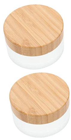 DEARMAMY 2pièces Pots Cosmétiques Verre Pour Crème Pour Visage à Sous-contenants Pour Cosmétiques Petits Pots Verrelot