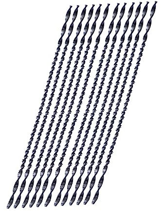 Uonlytech Lot de 12 Lames de Scie à Chantourner Spirales en Acier 45 Solide pour Découpe Précise Bricolage Bijoux Outils Manuels