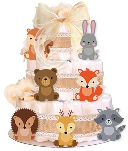 kit de décoration pour gâteau de couches woodland babyshower party supplies décorations pour gender reveal dessus de gâteau de fête de bébé