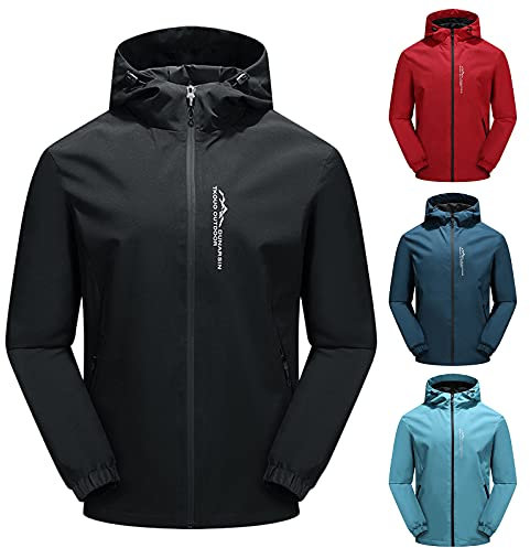 Fahrrad Regenjacke Herren, Fahrrad Regenjacke Atmungsaktiv Herren Fahrradjacke Reflektierende Regenbekleidung Fahrradbekleidung Windjacke Wasserdichte Windbreaker Ultraleichte Radjacke Warnjacke