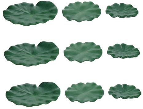 Toyvian 9piezas Lirios Artificiales Flotantes Para Decoración De Estanques y De Realistas Para y