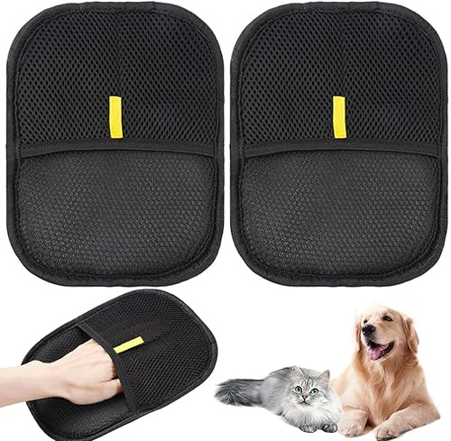 Static Removal Gloves Pet Hair,Cat Grooming Glove,Pet Grooming Gloves, Reusable Pet Grooming Gloves, Gloves for Washing,Grooming,Deshedding (2PCS)