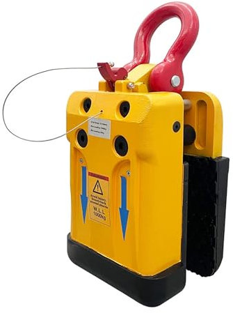 Adjustable Stone Clamp, Concrete Slab Slate Lift 1000kg Stone Miter Clamp Fixture Granite Marble Lifting with Black Rubber Grip for Precise Leveling(20-60MM)