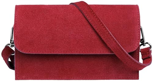 Caspar Wildleder Umhängetasche Dirndltasche kleine Trachtentasche Damen Handtasche aus Leder für Dirndl - PREMIUM LINE - Modell No.846 - Made in Italy