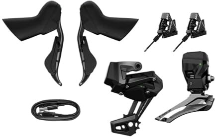 RVIFY Fahrrad Kassette MTB Freilauf EDS TX Kabellose elektronische Schaltgruppe Carbonfaser-Felgenbremse 7-14-Gang Leichtes Rennrad-Schaltsystem(TX-RA7100-GS)