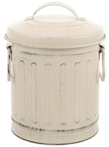 Healifty Ascheeimer Mit Deckel 7.48X5.12X5.12In Metallkamin Eimer FüR Asche Lagerung Mit Komfortablem Griff Vintage Stil Sicheres Kaminofen ZubehöR FüR Haushalt