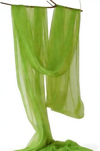 Premium Polyester Tulle Fabric 2M x 1.6M Green Sheer Mesh Netting