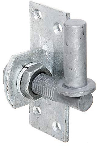 Alberts 318765 Kloben zum Anschrauben | verstellbar um 20 mm | feuerverzinkt | Dornmaß Ø16 mm | Platte 100 x 40 mm