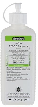 Schmincke AERO Schlusslack glänzend für die AERO COLOR® Professional, farblos, flexibel, alterungsbeständig, wasserverdünnbar, kratzfest, 250 ml