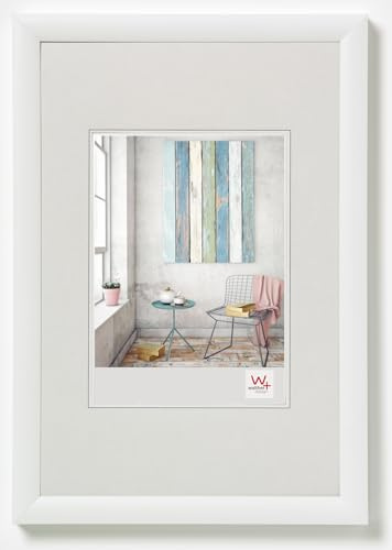 walther design Bilderrahmen weiss 70 x 100 cm Trendstyle Kunststoffrahmen KP100W