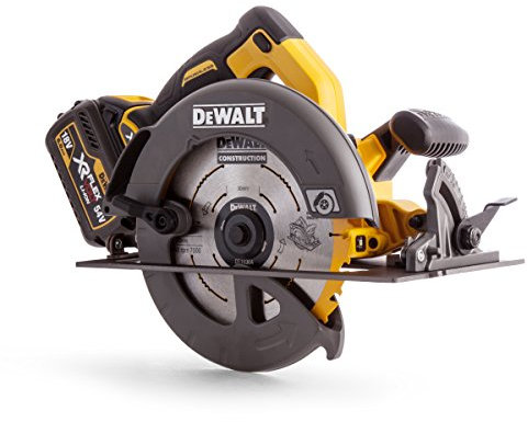 Dewalt DCS575T2-GB Precision Circular Saw with 2 Batteries, 54 V, Yellow/Black, 67 mm, Set of 8 Piece