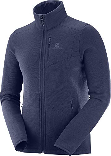 Salomon Herren Sportjacke, BISE FZ M, Polyester, blau (Night Sky), Größe: M, LC1180800