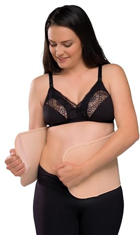 Carriwell Bauchbinder aus Bio-Baumwolle – Unterstützung nach der Geburt, für Rückbildung & Haltung – Verstellbarer Klettverschluss – Weich, atmungsaktiv, ideal nach Kaiserschnitt, S/M