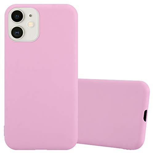 Cadorabo Custodia per Apple iPhone 12 Mini (5,4 Zoll) in CANDY ROSA - Morbida Cover Protettiva Sottile di Silicone TPU con Bordo Protezione - Ultra Slim Case Antiurto Gel Back Bumper Guscio