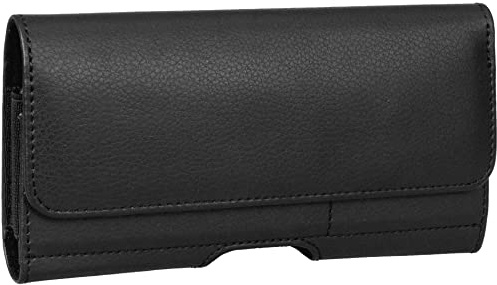 AQ Mobile Custodia Orizzontale con Clip per Cintura, Taglia XL, Dimensione interiore 17 x 8 x 1.2 cm, Pelle Sintetica, per Cellulare/Smartphone