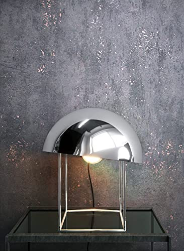 NEWROOM Tapete Grau Vliestapete Leicht Glänzend - Betontapete Industrial Rosegold Beton-Optik Zement Uni inkl. Tapezier-Ratgeber