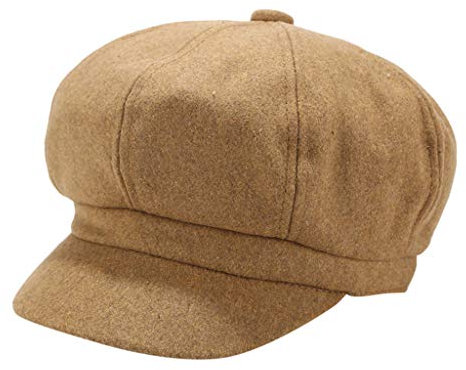 Peaked cap, beret hat, women's bakerboy hat, beret cap, balloon cap, women's peaked cap, beret cap, women's bakerboy hat, vintage women's winter solid hat, beret hat, women's, khaki, One Size Fits All