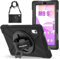 BRAECN Case for Lenovo M9 Tablet 9 Inch 2023 TB310FU, Heavy Duty Rugged Protective Cover with 360° Rotating Kickstand & Hand Strap, Shoulder Strap, Black
