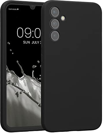 kwmobile Hülle kompatibel mit Samsung Galaxy A34 5G - Hülle Silikon gummiert - Handyhülle - Handy Case in Schwarz matt