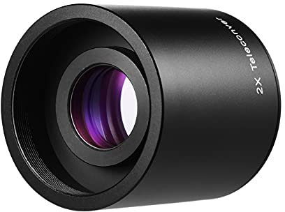 Namolit 2X Lente de teleconversor Lente de conversión de Enfoque Manual para Lentes de Montaje en T de cámara de 650-1300 mm 500 mm 420-800 mm