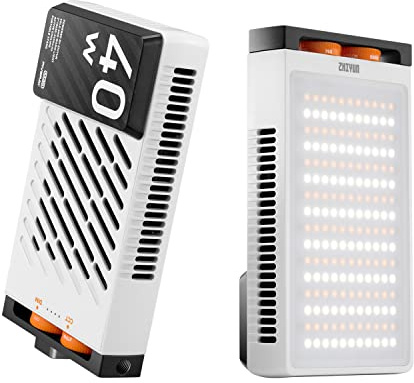 Zhiyun FIVERAY M40, 40W LED Video Light,Bi-Color Portable Light for Photography 14000 Lux@0.3m 2700K-6200K CRI 96+/TLCI 97+ Built-in Fans Support PD Fast Charge