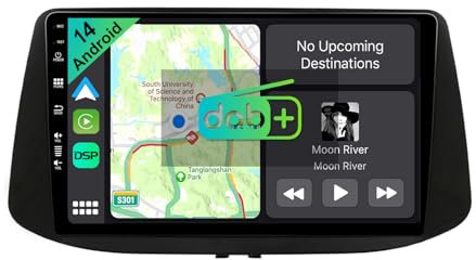 YUNTX [DAB-4G+64G] Android 14 2 DIN Radio Coche para Hyundai i30 (2017-2022)-[Incorporado Dab+/CarPlay/Android Auto/DSP/GPS]-IPS 2.5D 9-Mic+Cámara-Bluetooth 5.0/Control del Volante/WiFi/USB/4G