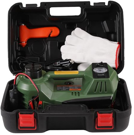 ROGTZ Hydraulic Car Jack Kit - 5 Ton Vehicle Car Lift with Integrated Air Pump 4 in 1 Vehicle Truck Trailer Floor Jack Stand Emergency First Aid Tire Repair Tool Kit