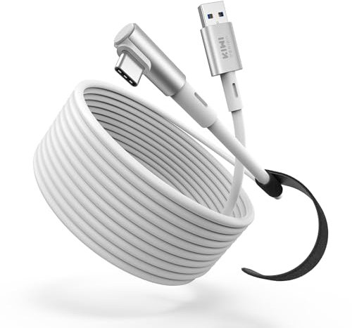 KIWI design Link Cable 5M Compatible with Quest 3S/3/Quest 2/Pro/Pico 4 Accessories VR Headset, High Speed USB 3.0 Data Transfer USB C Cable