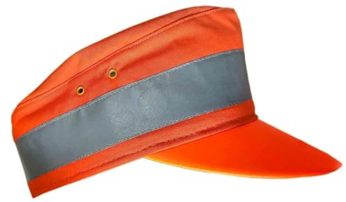 Warnschutz-Mütze orange mit Reflektorstreifen Bergmütze Jagd Outdoor Signal