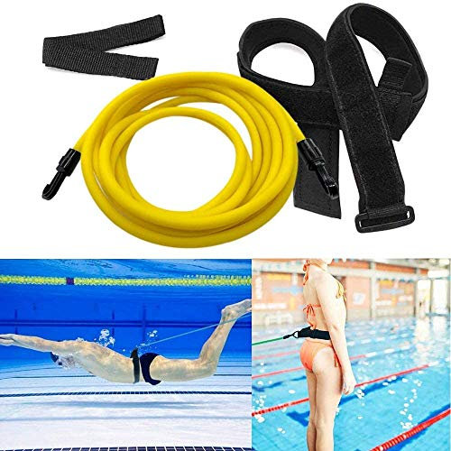 Schwimmgürtel Schwimmleine Pool Schwimmtrainingsleine Schwimmtrainingsgürtel Schwimmtrainings-Widerstandsbänder Schwimm-Bungee-Seile Schwimmgürtel Schwimmleine Stationäres Schwimmen Schwimmtrainer E