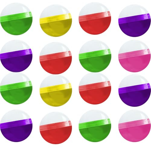 50 cápsulas redondas pequeñas, vacías cápsulas de colores claras bolas redondas retorcidas máquinas expendedoras de goma de mascar cápsulas precio contenedor rellenable bola sorpresa para fiesta