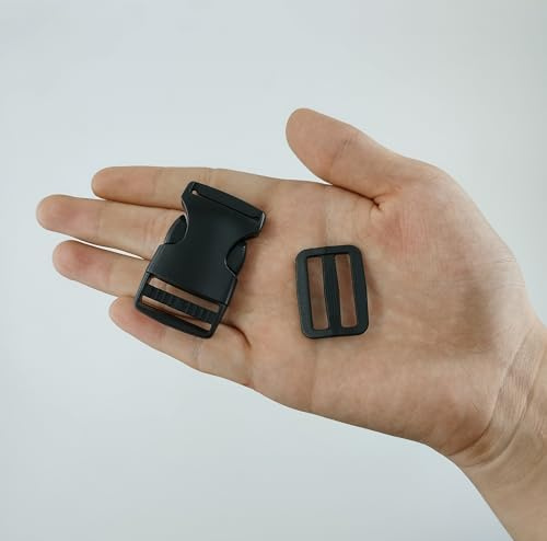 10 Stück Steckschnallen für 25 mm breite Gurtbänder, 10 Stück Tri-Glide Slide,Kunststoff Steckschnallen verstellbare Klippverschluss für Steckschließe Gurt, Beckengurt, Ersatzschnalle,Rucksackgurte