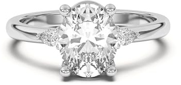 Molioaki Verlobungsring Damen 925 Sterling Silber/9K/10K/14K/18K Gold Eheringe Frauen Ringe 1.11-3.11 ct 5A Zirkonia Personalisierte Individuelle Gravur Ring-Oval