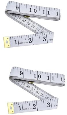 2 Pack-Double Sided Tape Measure,Perfect to Body Measuring, Sewing/Tailors Tape, Durable Flexible Fibre Glass Material, 60 Inches / 150cm,soft tape measure,soft measuring tape