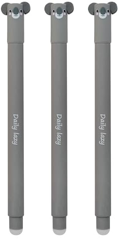 EBERHARD FABER 599038 – Kulspetspenna raderbar koala, 3 djur rase it pennor, gelpenna blå 0,7 mm