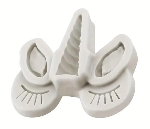 Unicorn Silicone Moulds Unicorn Ears Horn Eyes Fondant Moulds for Sugar Cake Decorating Cupcake Topper Chocolate Gum Paste Candy Polymer Clay
