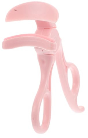 Healeved Rizador de Pestañas Manual para Mujeres Diseño de Plástico Rosa, Levanta y Mantiene Rizado, Adecuado para Maquillaje Diario y Diversas Ocasiones