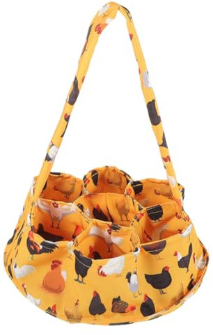 BEBEMOKO Borsa Da Raccolta Uova Con Cesto Per Uova Fresche Design Elegante e Pratico Per e Fattorie Per Galline Ovaiole Materiale Resistente e Duraturo