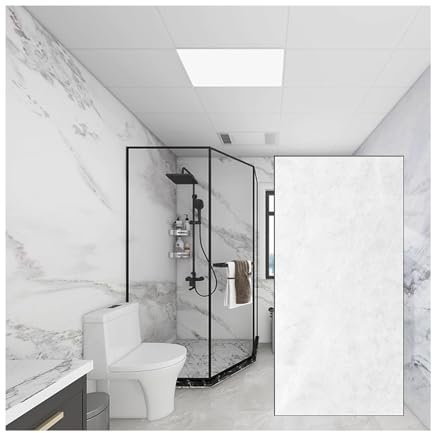 LVLDAWA Dalles Plafond Suspendu Dalles Plafond Imperméables pour Salle Bain Panneaux Acoustiques Aluminium Poser pour Cuisine sous-Sol(A-60X30CM-5pcs)
