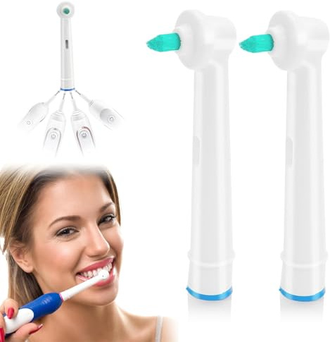 2 testine per spazzolini interdentali, Oral B Pulsonic | Per Oral B Pulsonic, setole da 0,15 mm, per stecche, impianti e protesi dentari, setole Dupont, indeformabili e morbide
