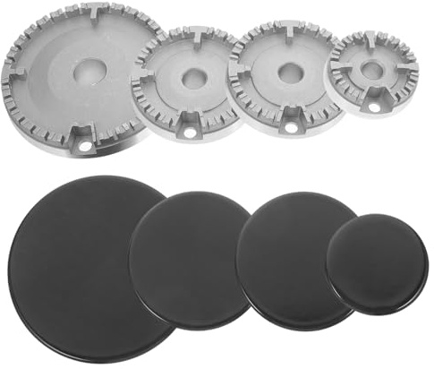 FUNNETOYU Juego de Cabezal de Quemador de Gas para Estufa Diseño Fácil Mantenimiento en Aluminio y Hierro Adecuado para Cocina Doméstica