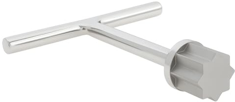 Briny River Clé à Poignée en T en Acier Inoxydable de 23 Mm Motif étoile Outil Marin à Poignée en T pour Plaques de Pont Et Remplissages de Pont