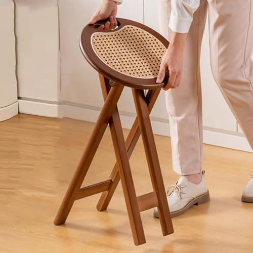 Sgabello da bar pieghevole alto 60 cm sedie da bar in legno per interni ed esterni cucina sgabello salvaspazio in vimini sgabello portatile alto 61 cm mobili da bar