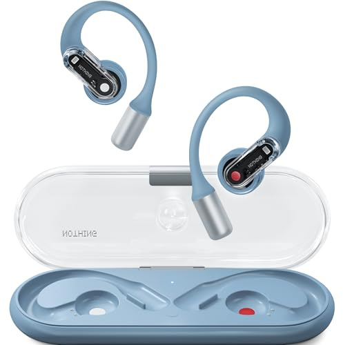 Nothing Ear (Open) Open Ear Headphones, Ultra-Light with Adjustable Earhooks, Multipoint Connection Bluetooth Earbuds, Clear Voice Technology for AI Calls, IP54, Fast Charging, ChatGPT Supported