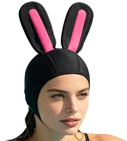 Capucha de Surf Gorro de Natación con Orejas de Conejo