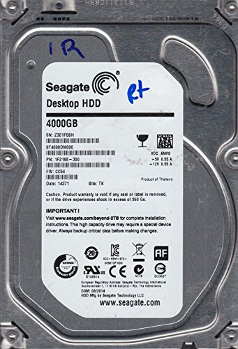 Seagate ST4000DM000, Z30, TK, PN 1F2168-300, FW CC54, 4TB SATA 3.5 Hard Drive